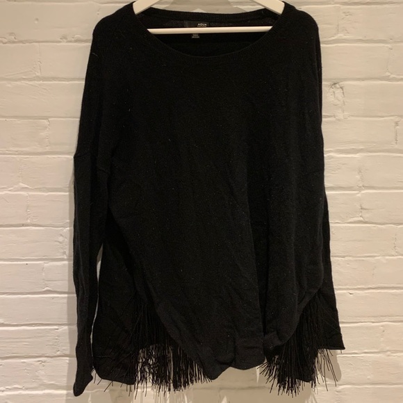Aqua (Bloomingdales) cashmere fringe sweater - Picture 1 of 1